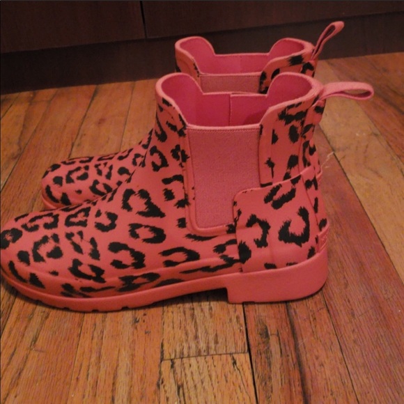 Hunter Chelsea Rain Boots Leopard - Picture 3 of 4